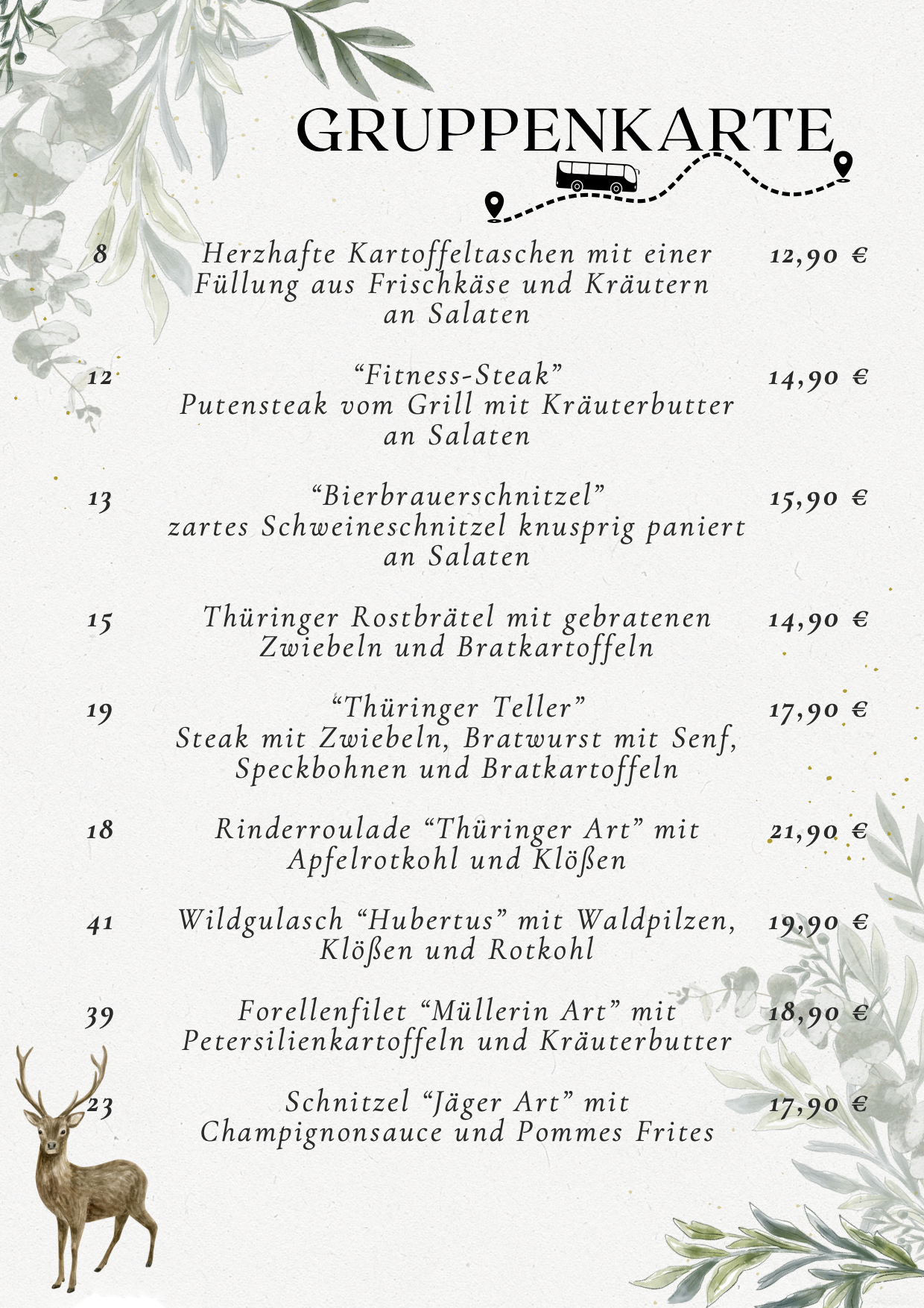 Vorspeisen / Suppen Speisekarte - Vorspeisen / Suppen