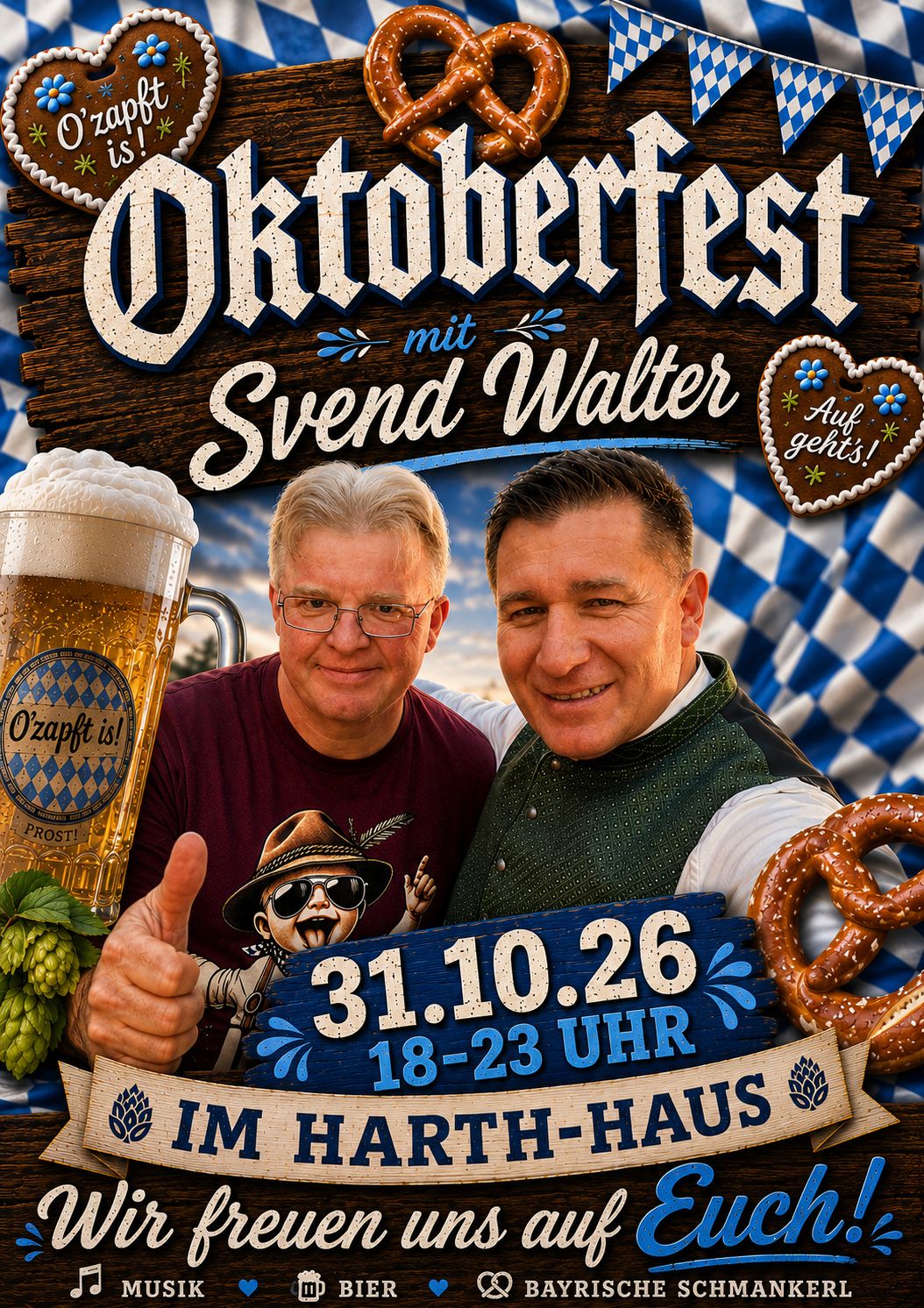 Plakat: Oktoberfest mit Svend Walter im Harth-Haus