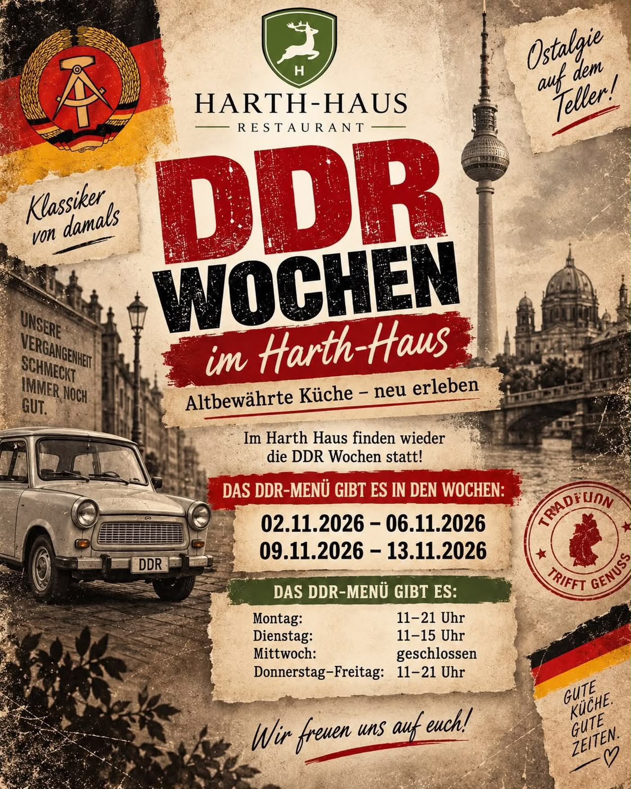 Plakat: DDR-Wochen im Harth-Haus